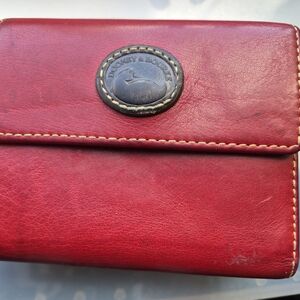 Vintage Dooney & Bourke Red Leather Wallet